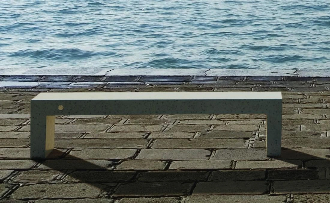 Banco en hormigón prefabricado Venezia Wood