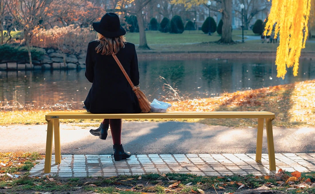 Banco urbano en acero Noale