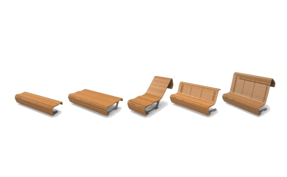 Bancos urbanos Chaise Longue Flow