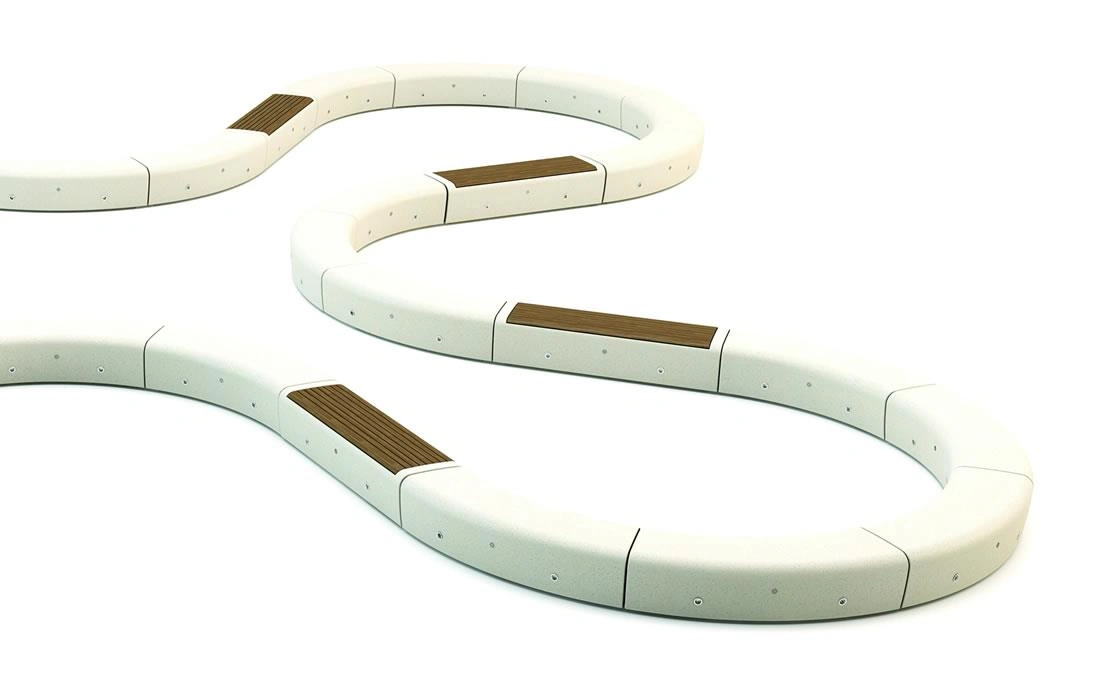 Bancos urbanos hormigón Onda