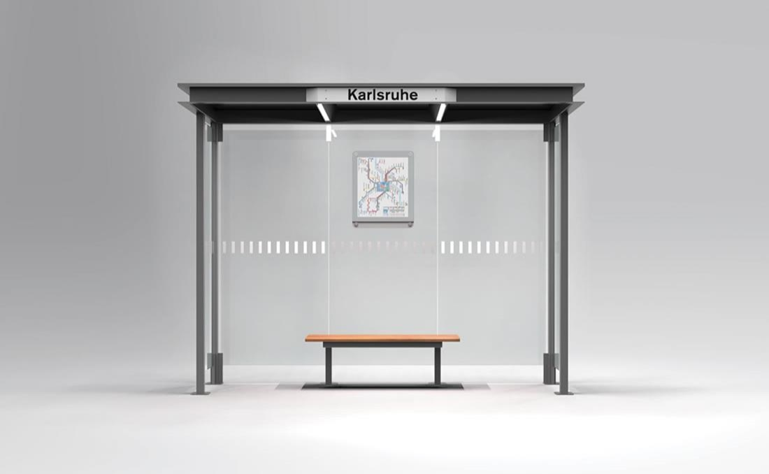 Marquesina de autobús fabricada en España