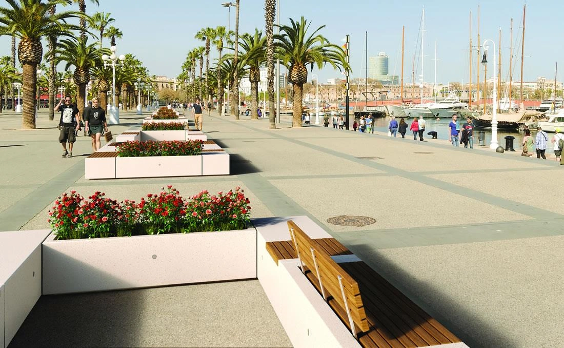 Jardineras urbanas de hormigón antivandálicas