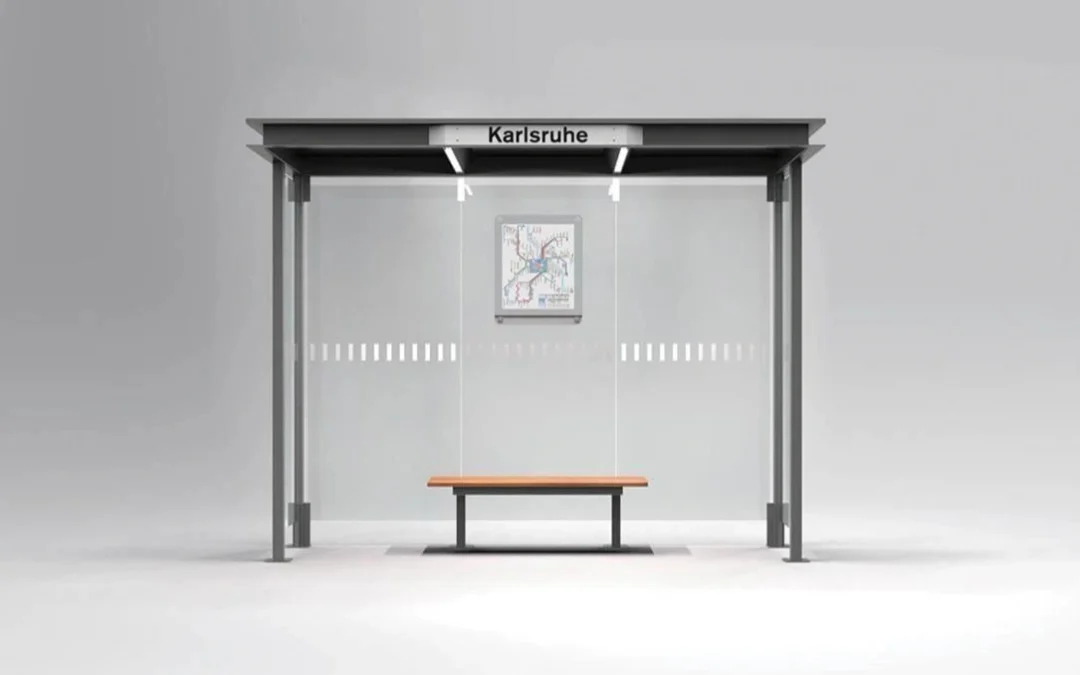 Marquesina de bus de acero