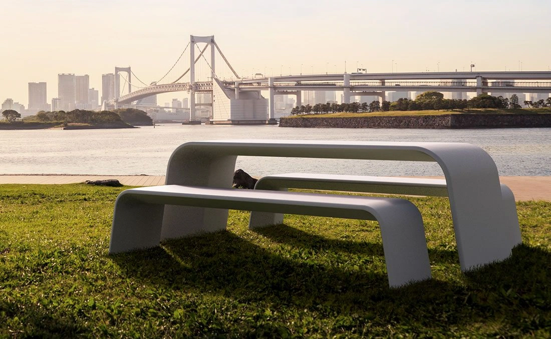 Mesa urbana de hormigón UHPC Aurora