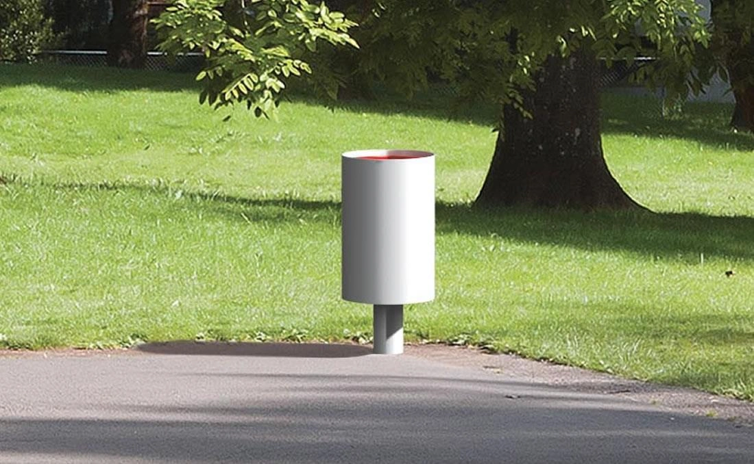 Papelera urbana de acero Carroarmato