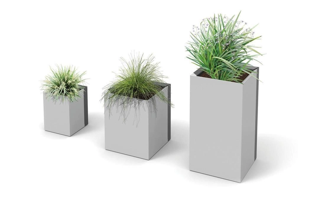 Jardineras urbanas para decorar y delimitar espacios públicos.