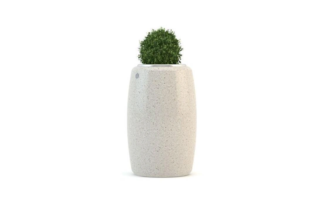 Maceteros de mobiliario urbano para decorar espacios públicos.