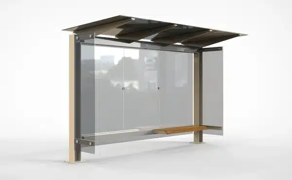 Marquesina de bus urbano para paradas públicas.